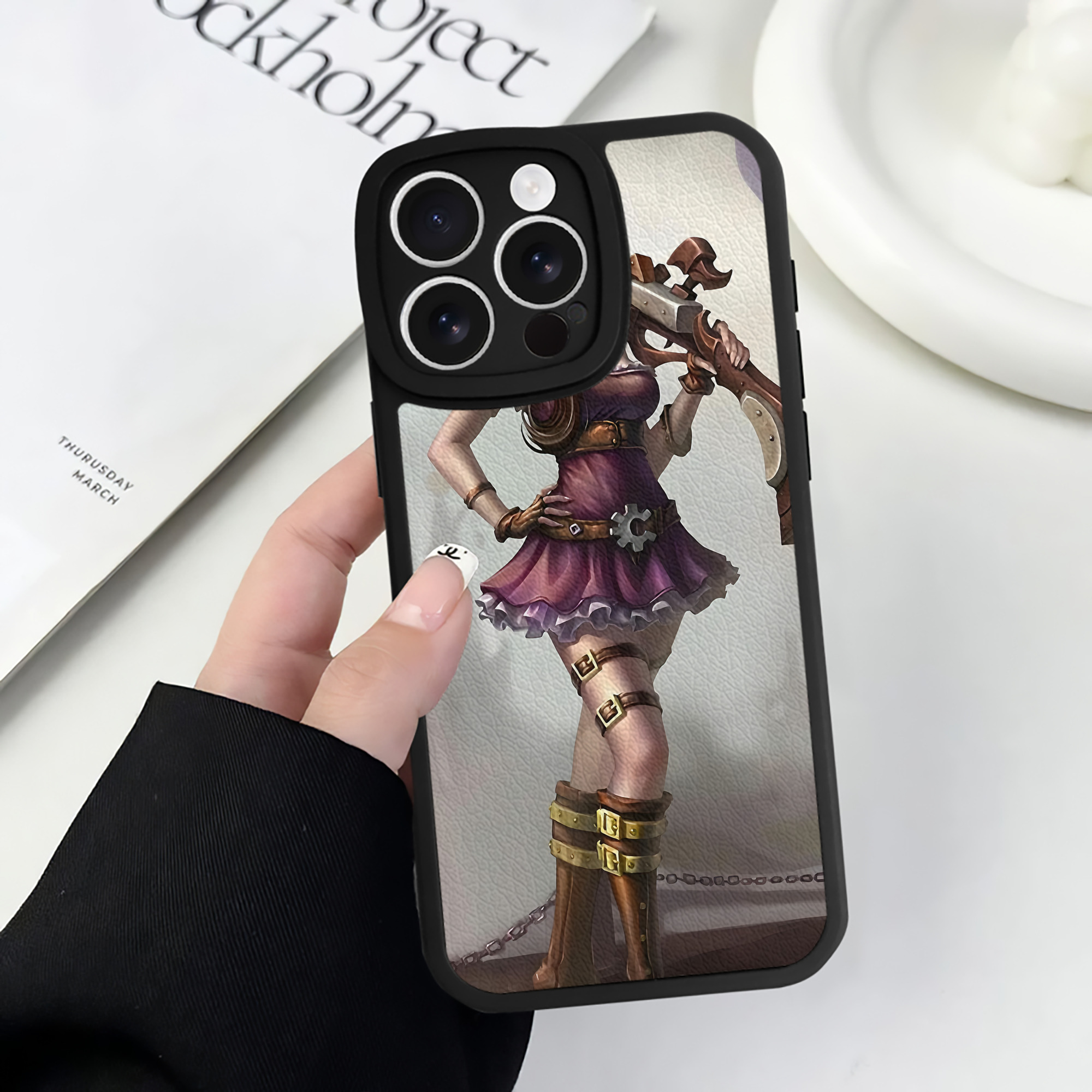 リーグ・オブ・レジェンド League of Legends LOL 【iPhone 16シリーズ対応】シリコンスマホケース（レザー調） 材質：シリコン